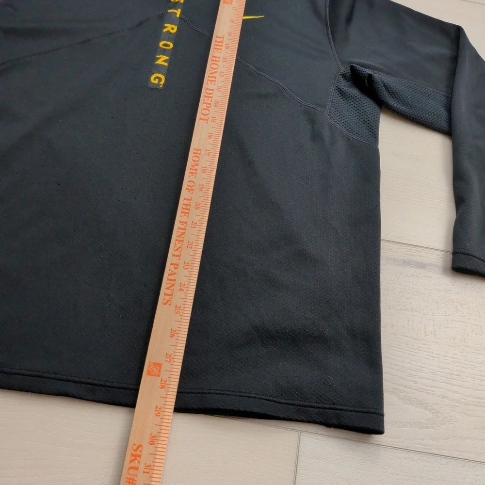 Nike Dri-FIT Livestrong Quarter Zip Pullover Mens XL Black Yellow 302224-010